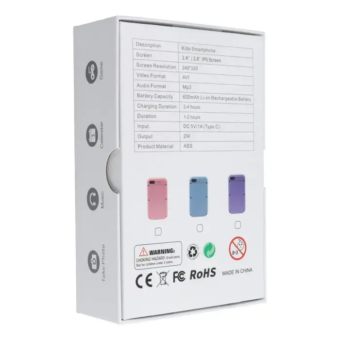 Game console for kids with IPS display 2,4" with buttons KDC-0027A blue Foto 11