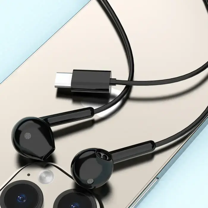 Dudao X3C In-Ear Wired USB-C Headphones 1.2m - Black Photo 5