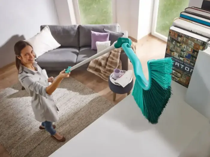 LEIFHEIT Dusty Dusting Brush with Telescopic Handle 140-220cm Photo 4