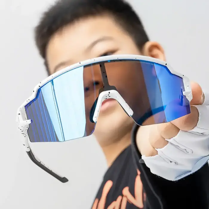 Rockbros Kids Cycling Glasses, Polarized, UV Protection, Children's - White Foto 6
