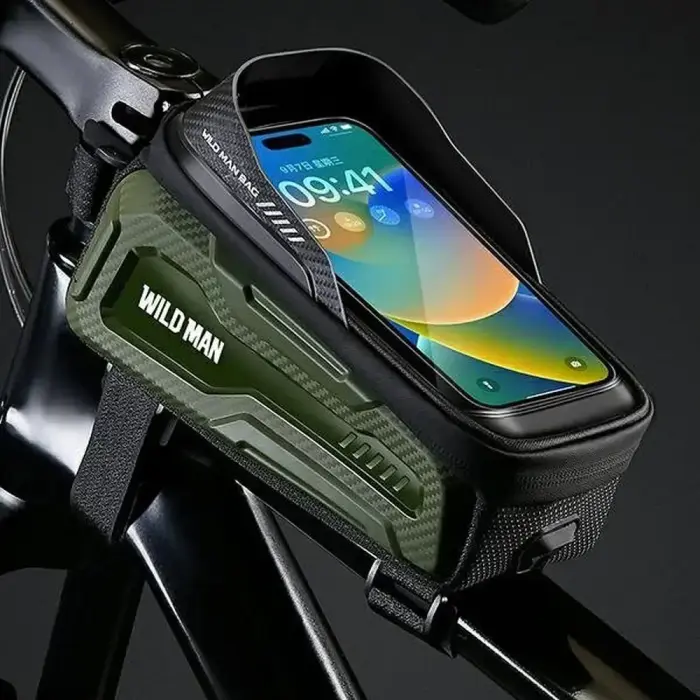 WILDMAN traveling bag for bike frame with zipper 1L (4 "- 7") M20 green Photo 2