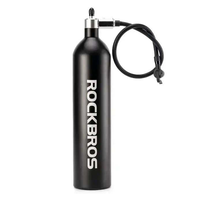 Rockbros Tubeless Tire Inflator 200 PSI 1.2l - Black Photo 2