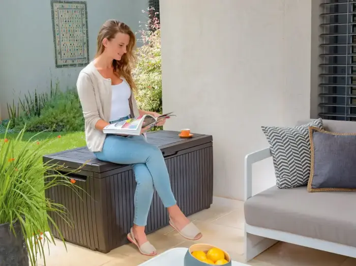 Uzglabāšanas kaste Springwood Storage Box 305L brūna Foto 14