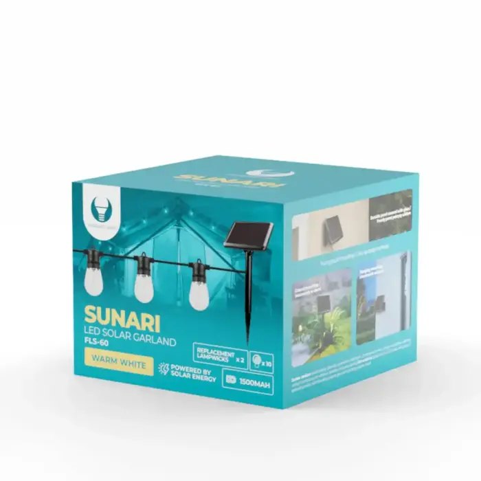 Forever Light LED Solar Garland SUNARI FLS-60 7,5m 10 bulbs IP44 Foto 13