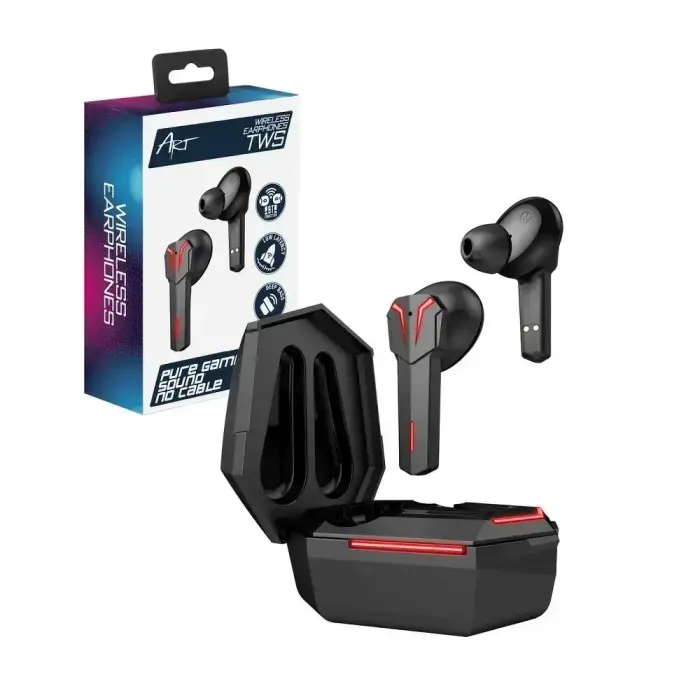 Wireless earphones Art gaming TWS + docking station USB C AP-TW-G10 black Foto 7
