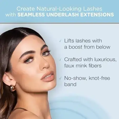Seamless Undies Underlash Extensions Refill, Balayage Cluster Lashes, Lightweight & Comfortable, up to 5 Applications, Assorted Eyelash Lengths, 32 Photo 4