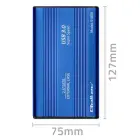 Qoltec Aluminium External Hard Drive Case HDD SSD 2.5'' SATA3 | USB 3.0 | Blue Foto 7