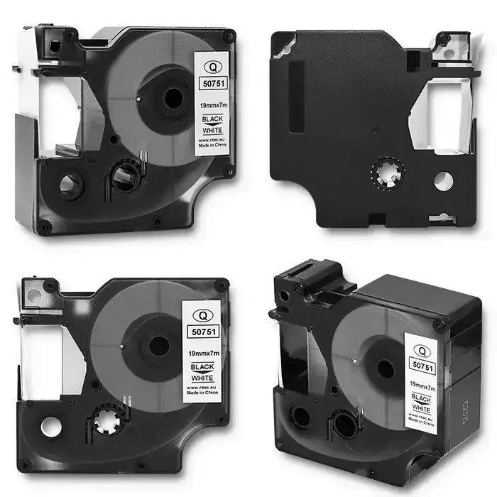 Qoltec Tape for DYMO D1 45803, 45808 | 19mm x 7m | White/Black print Фото 9