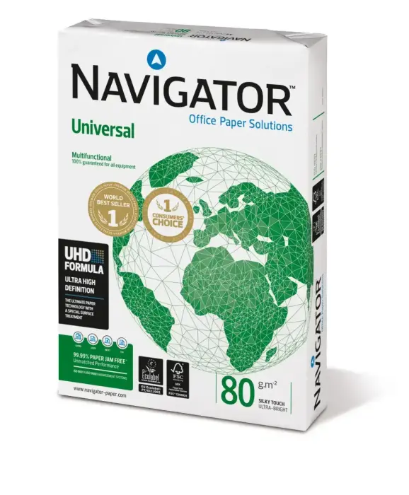 Papīrs NAVIGATOR UNIVERSAL A4 80g/m2, 500 loksnes/iepakojumā Foto 3
