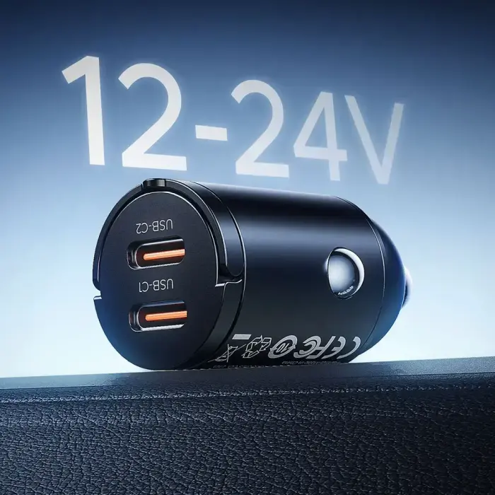 Orico MiniRing 30W 2x USB-C Car Charger - Black Foto 9