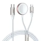 Joyroom 2 in 1 Lightning cable and inductive charger for Apple Watch 1.5m white (S-IW011) Foto 1