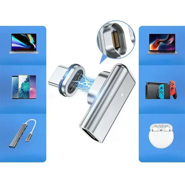 Beline Adapter magnetyczny USB-C srebrny|silver DAC BLNAM01 Photo 6
