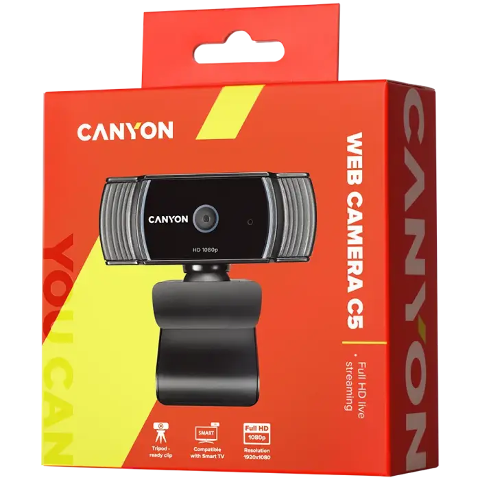 CANYON webcam C5 Full HD 1080p Auto Focus Black Foto 3