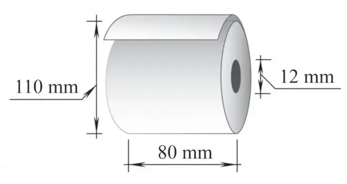Termopapīra rullis 80x110mm, 110m, 55g., 2 gab / iepak Foto 2