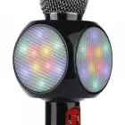Goodbuy LED 360 караоке микрофон с динамиком bluetooth | 5 Вт | aux | голосовой модулятор | USB | Micro SD черный Фото 2