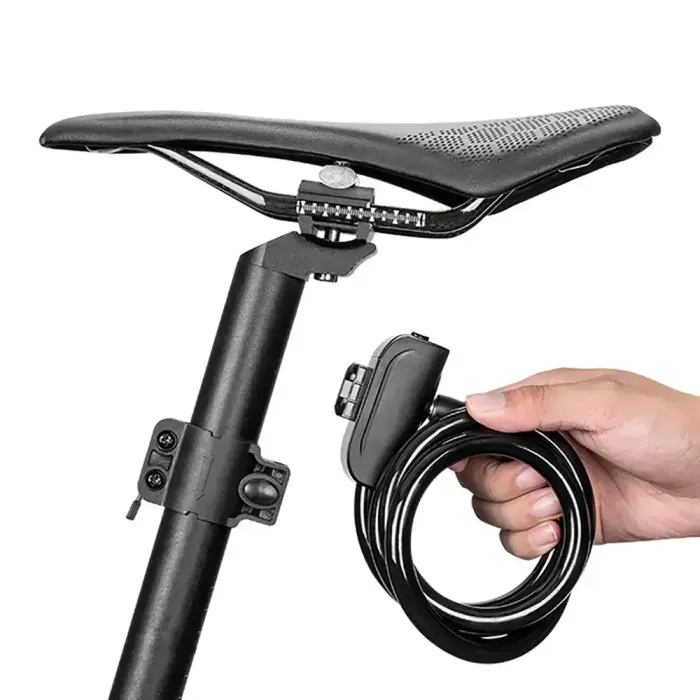 Wozinsky WPB-01R Portable Bike Lock with Anti-Theft Cable and 2 Keys for Electric Bikes and Motorcycles - Black Фото 13