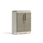 Waste sorting system Split Premium Wood 110L Recycling system 68x39x92cm light beige/light gray Photo 2