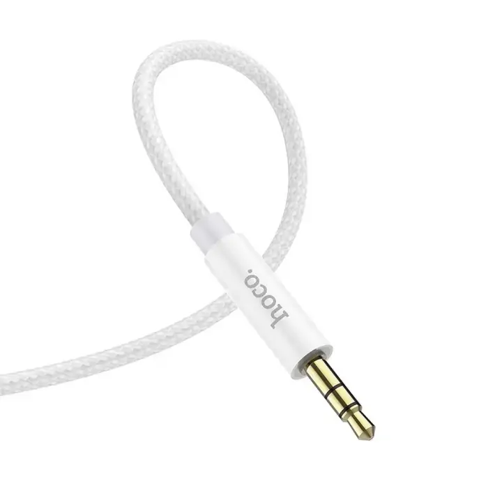 Cable AUX Jack 3,5 mm to Jack 3,5 mm Hoco 1 m UPA19 silver Photo 2