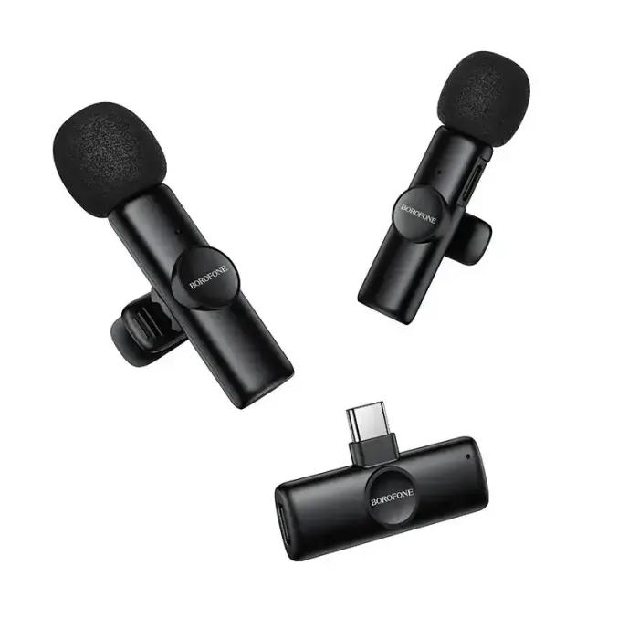 Borofone Lavalier wireless microphone BFK16A Winner Type C black - 2 pieces Photo 5