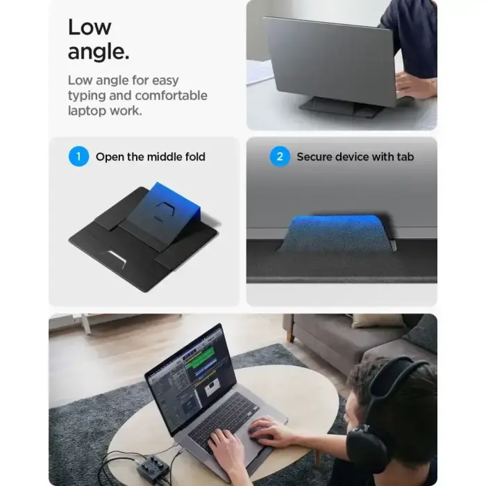 SPIGEN LD201-S8 SLIMFOLD LAPTOP & TABLET STAND SPACE GREY Фото 12
