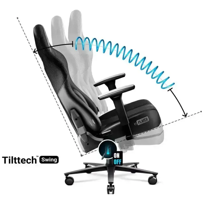 Gaming chair Diablo Chairs X-Player 2.0 Normal Size black Foto 4