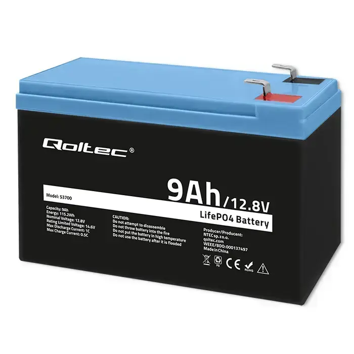Qoltec LiFePO4 lithium iron phosphate battery | 12.8V | 9Ah | 115.2Wh | BMS Foto 10