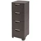 Kumode ar 4 atvilknēm Style 33x38x79cm tumši brūna Foto 1