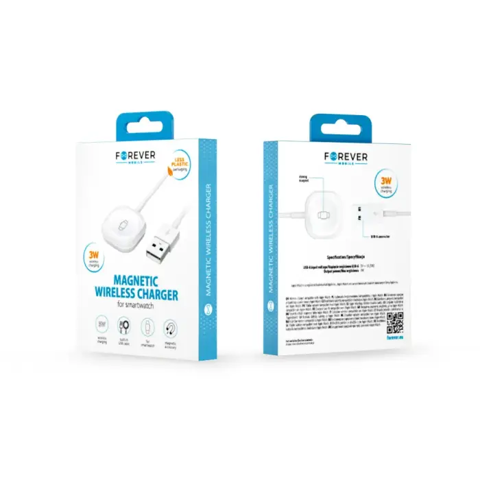 Forever MASM-100 wireless charger for smartwatch 3W white Фото 12