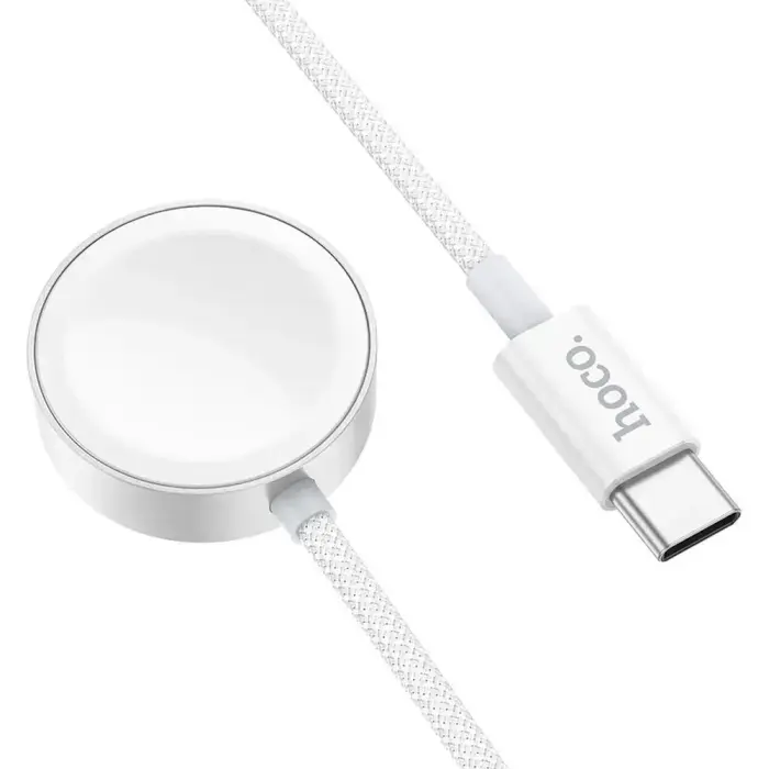 Wireless charger Hoco 2,5W USB C compatible with Apple Watch and Samsung Watch CW59 white Foto 2