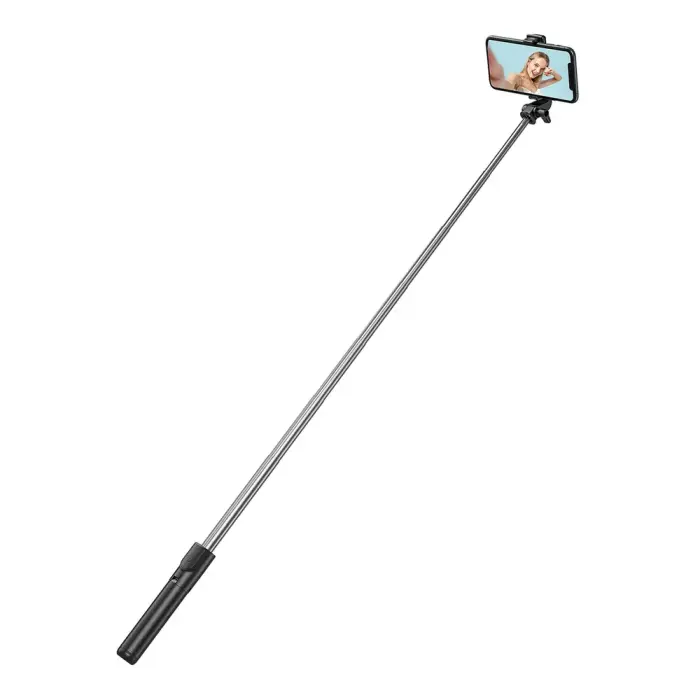 Selfie stick WHS1Y telescopic tripod 1m with phone holder - black Foto 10