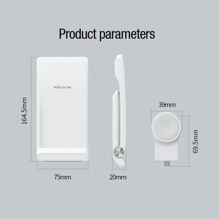 Nillkin PowerTrio 3in1 Wireless Charger for Apple Watch White (MFI) Фото 8