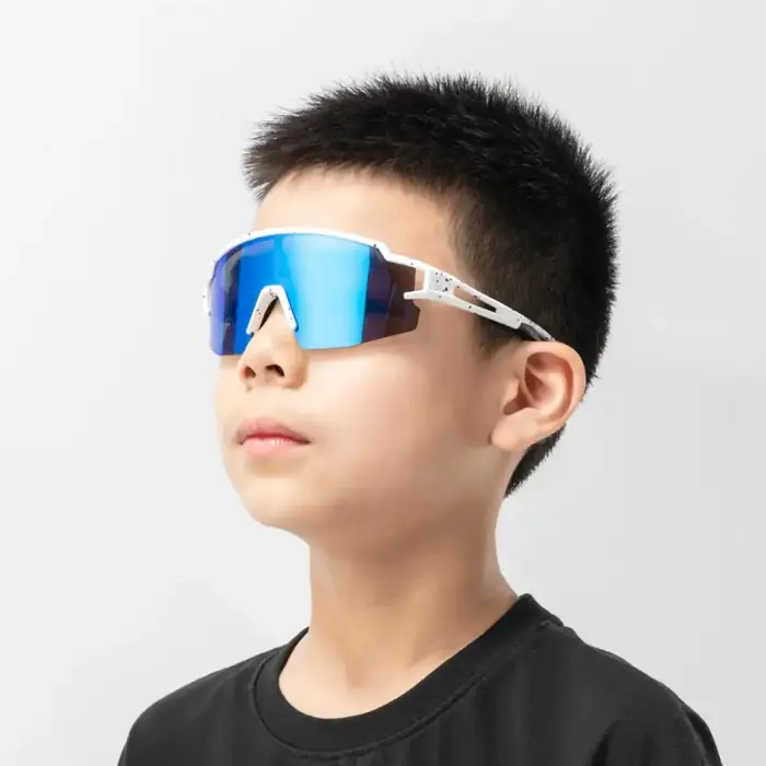 Rockbros Kids Cycling Glasses, Polarized, UV Protection, Children's - White Foto 4