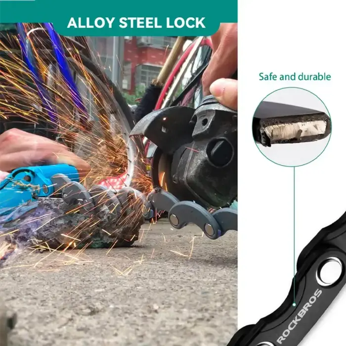 Rockbros WD795 foldable bicycle lock - black Foto 2