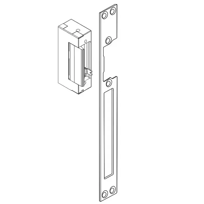 Qoltec Double-sided straight plate for electric door strike | Catch plate | 250mm | Stainless steel Foto 5