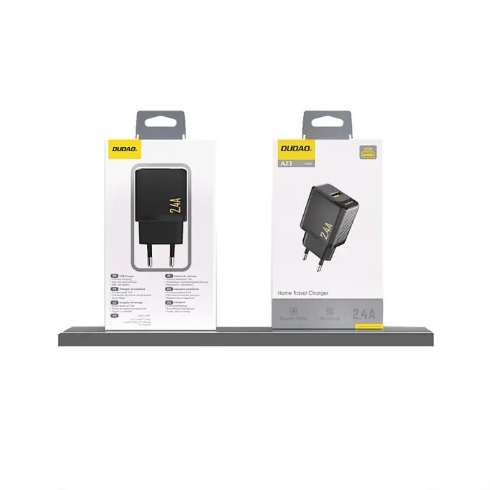 Dudao A23 tīkla lādētājs | 2.4A | USB-A | melns Foto 3