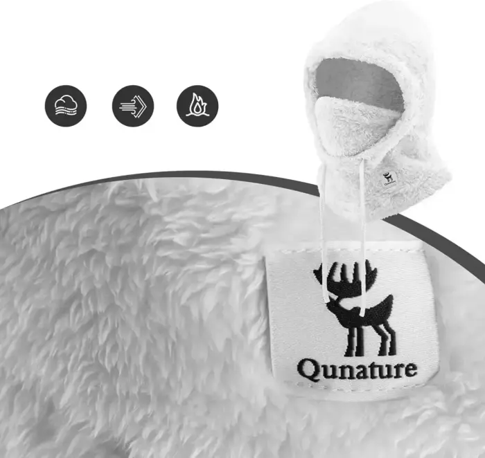 Qunature Arctic Velvet Ski Balaclava Size L - White Foto 6