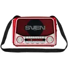 Speaker SVEN SRP-150, red (3W, Bluetooth, FM/AM/SW, USB, microSD, flashlight, battery) Foto 2