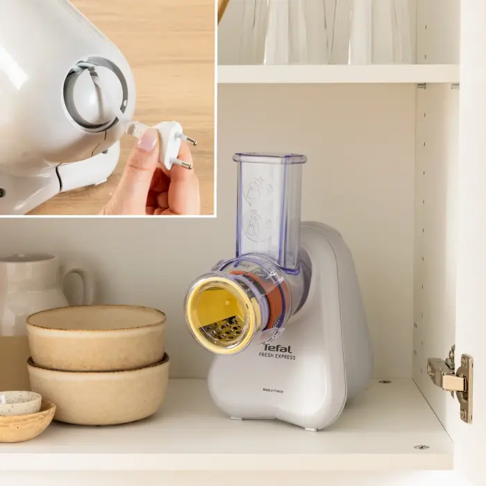TEFAL Fresh Express elektriskā dārzeņu rīve, gaiši pelēka Photo 4