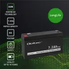 Qoltec AGM battery | 6V | 7.2 Ah | Maintenance-free | Efficient| LongLife | for toys, vehicles Фото 3