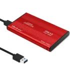 Qoltec Aluminium External Hard Drive Case HDD SSD 2.5'' SATA3 | USB 3.0 | Red Foto 6