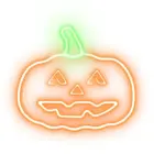 Neon PLEXI LED PUMPKIN WITH STEM orange green NNE13 Neolia Photo 1