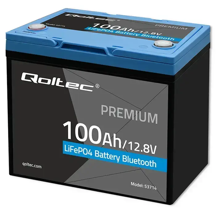 Qoltec LiFePO4 lithium iron phosphate battery | 12.8V | 100Ah | 1280Wh | Bluetooth | BMS Foto 8