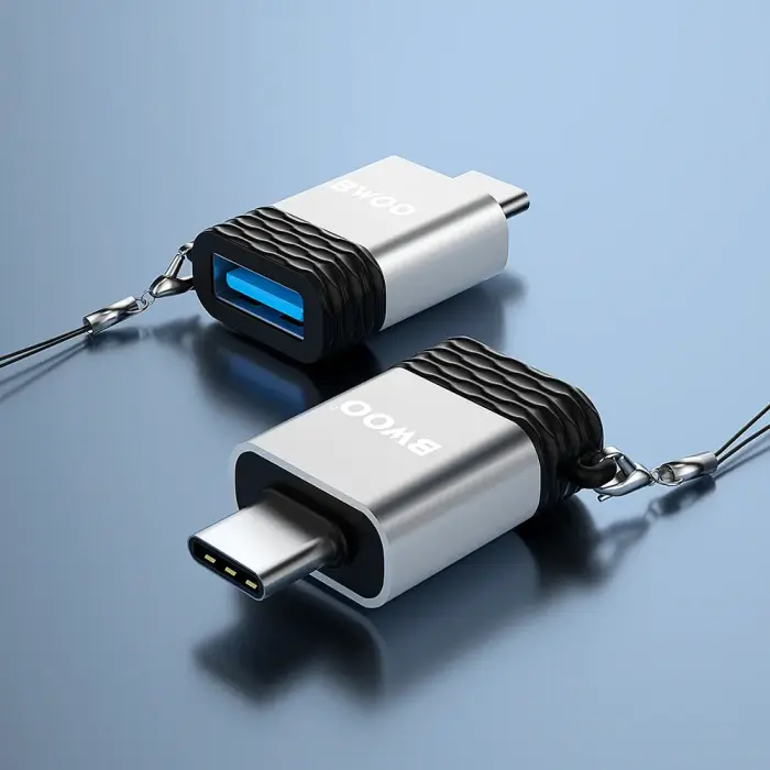 BWOO Adapter USB - USB-C Gray OTG BZ-35 Фото 6