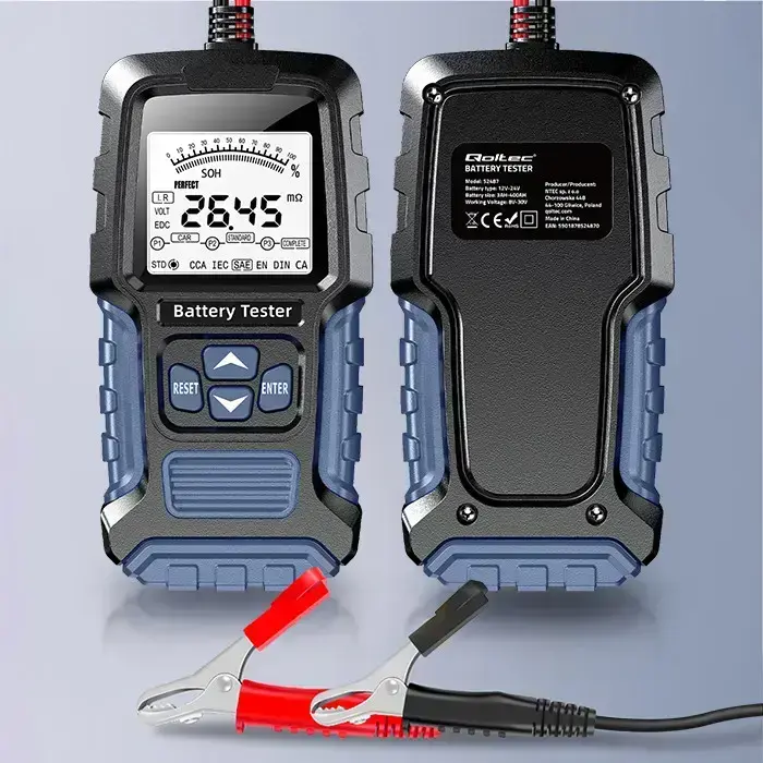 Qoltec LCD digital battery tester | 12V | 24V | 3Ah-250Ah Foto 2