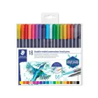 Flomasteri  STAEDTLER, divpusēji, 18 gab Фото 4