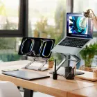 Wozinsky WRS-CPY75DSS Aluminum Laptop and Tablet Stand + Free Smartphone Stand - Silver Photo 19