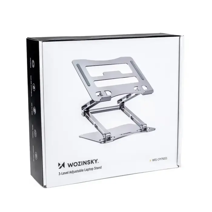 Wozinsky WRS-CPY75DSS Aluminum Laptop and Tablet Stand + Free Smartphone Stand - Silver Photo 9