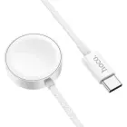 Wireless charger Hoco 2,5W USB C compatible with Apple Watch and Samsung Watch CW59 white Foto 2