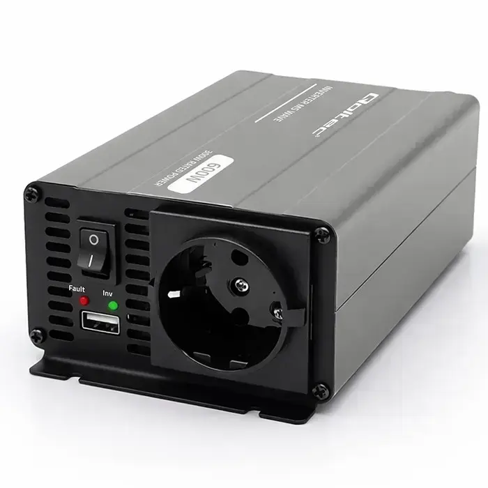 Qoltec MS Wave Voltage Converter | 12V to 230V | 300/600W | USB | Compatible with LiFePO4, GEL and AGM batteries Фото 8