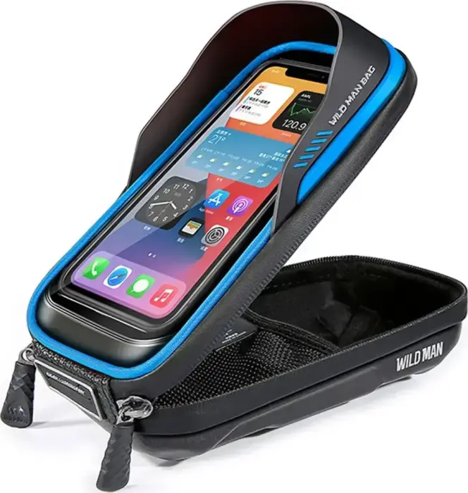WILDMAN traveling bag for bike handlebars with zipper 0,5L (4 "- 7") ES16 black Photo 3